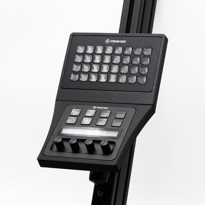 SimSportGadget Stream Deck XL and Plus Combo Console Mount – front cockpit mounting view