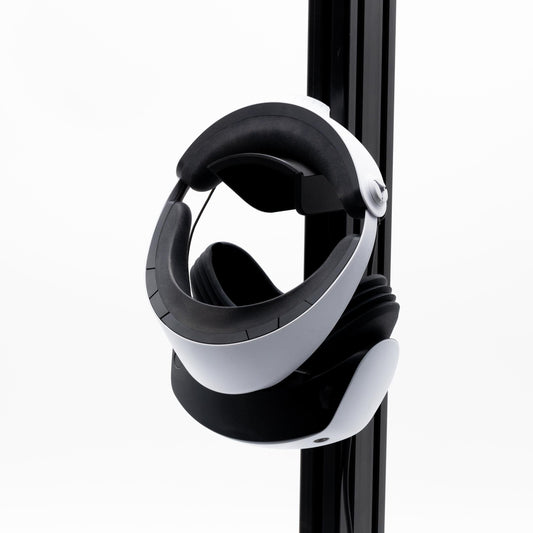 SimSportGadget VR Headset Mount – front mounting view for simulator rig