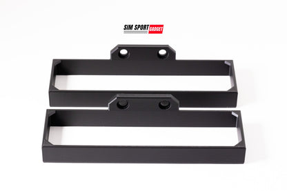 Two black metal brackets on a white background with 'SIM Sport Products' logo.