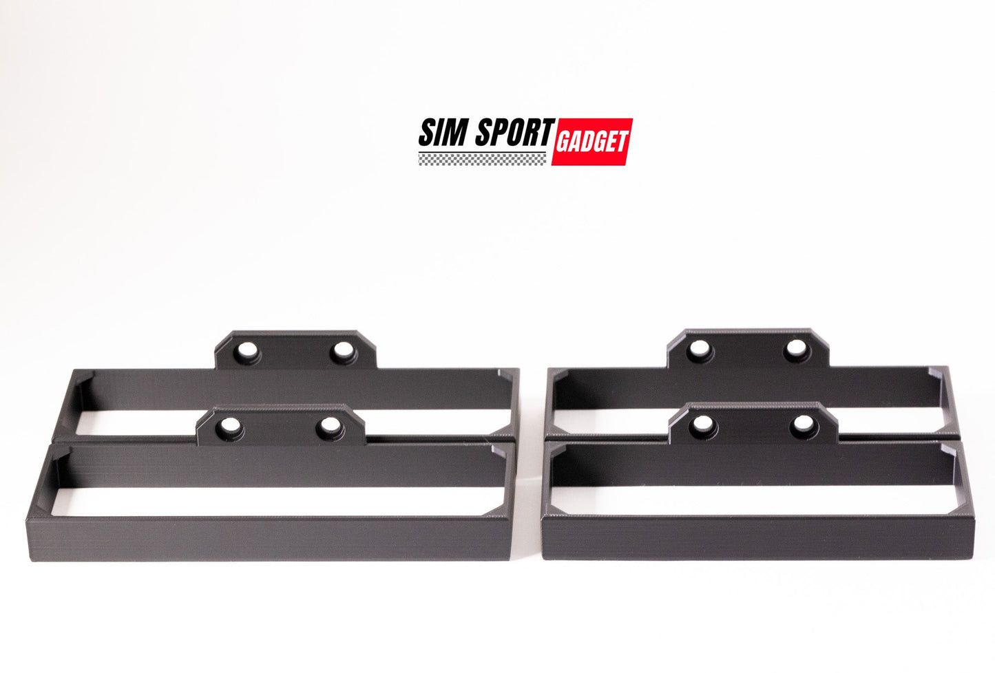 Two black metal brackets on a white background with 'SIM Sport Gadget' logo.