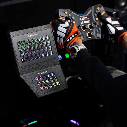 Stream Deck Combo Console Mount – dual Stream Deck mount for sim racing rig
