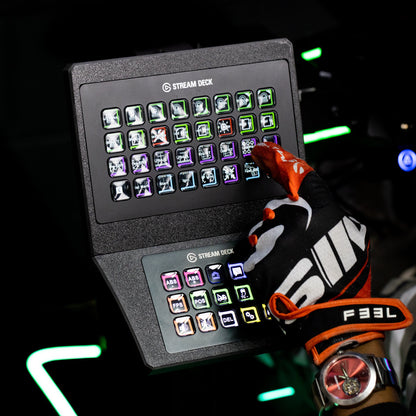Stream Deck Combo Console Mount – adjustable side angle for sim cockpit