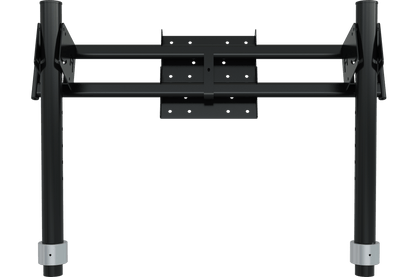 Black metal stand on a white background