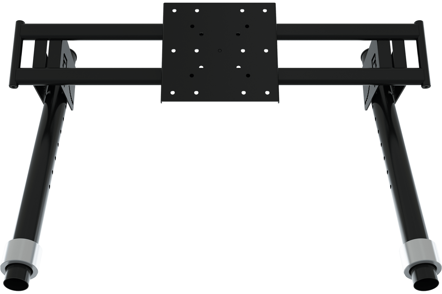 Black and white mechanical arm or robot arm on a transparent background