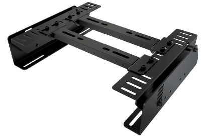 Black TV wall mount on a transparent background