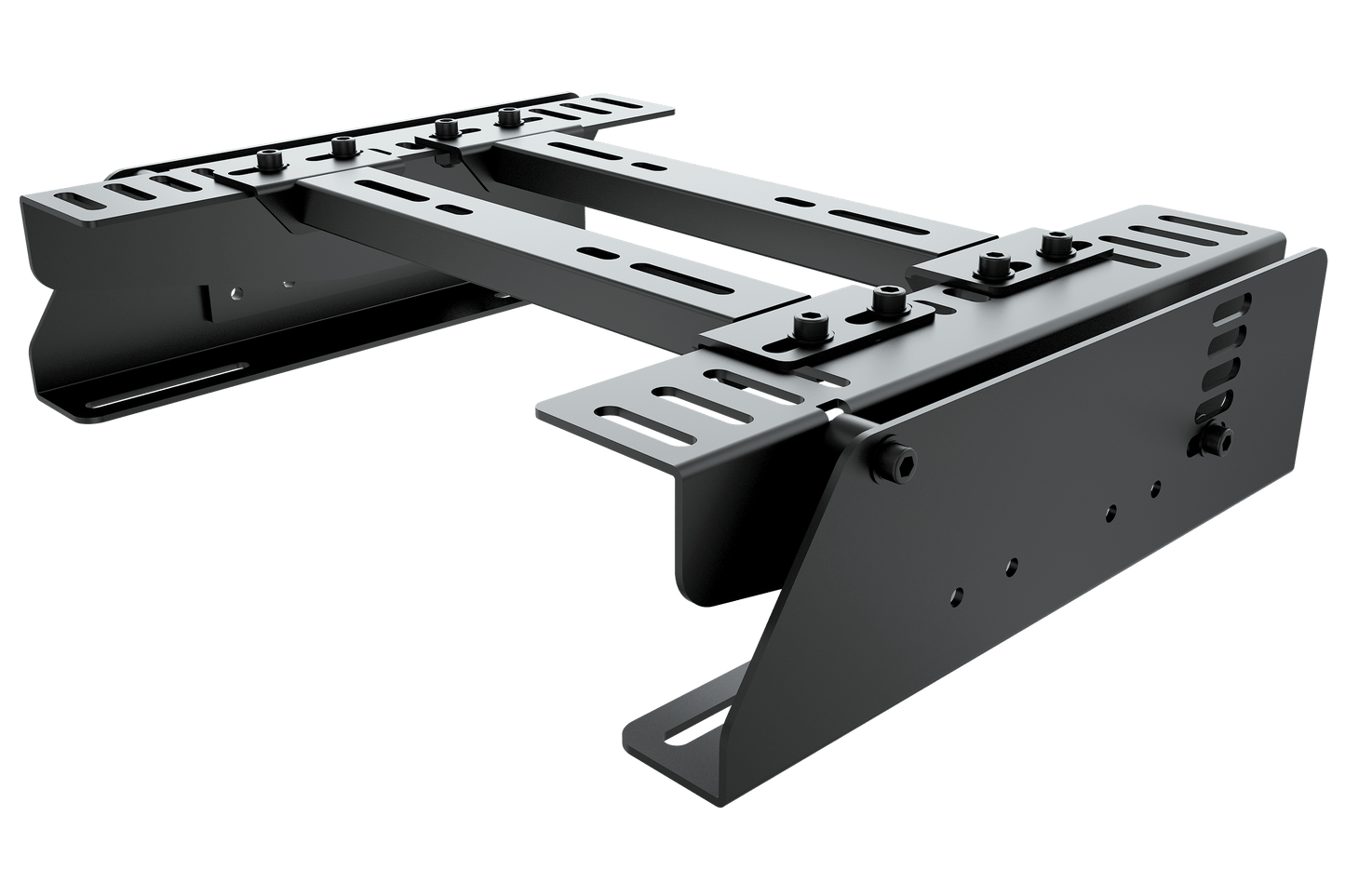 Metal U-shaped bracket on a transparent background