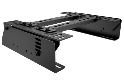 Black metal bracket on a transparent background