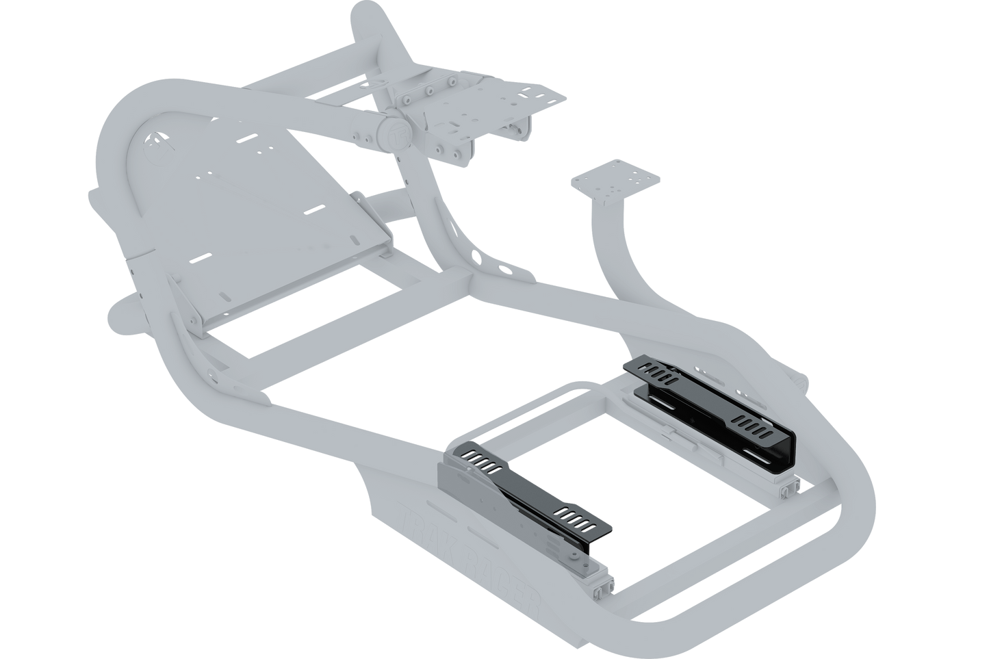 Gray metal frame on a transparent background