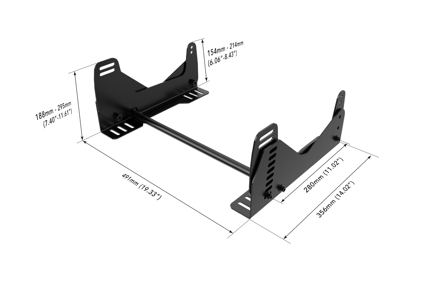 Mechanical component with dimensions on a green background