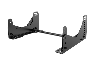 Black metal bracket on a transparent background