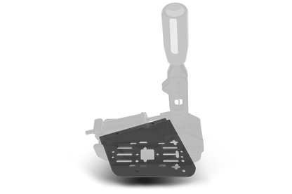 Black joystick and base on a green background