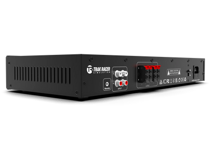 Trak Racer 4-channel amplifier rear connections for bass shakers