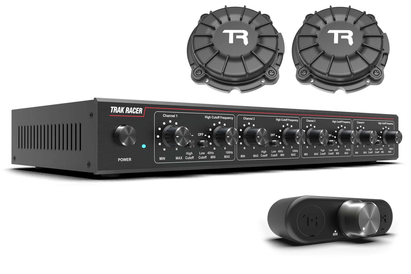 Trak Racer 4-channel bass shaker kit with Class-D amplifier