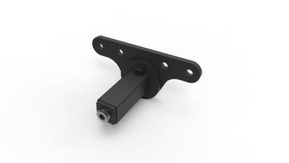 Black metal bracket on a white background