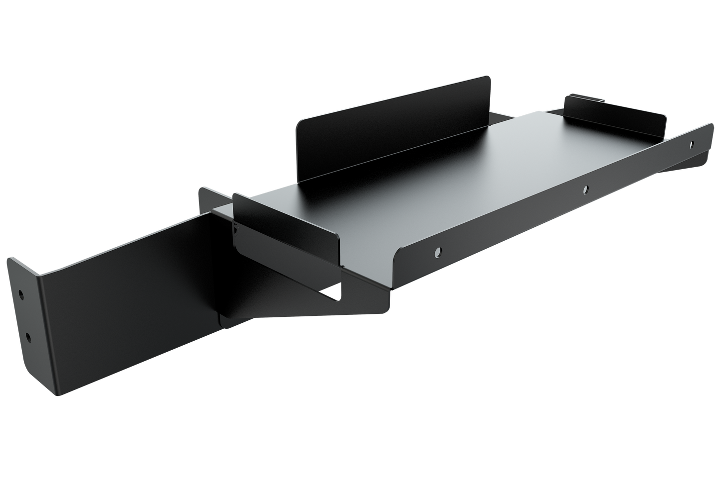 Metal bracket or shelf on a white background