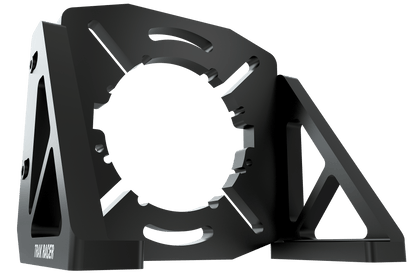 Black metal bracket on a transparent background