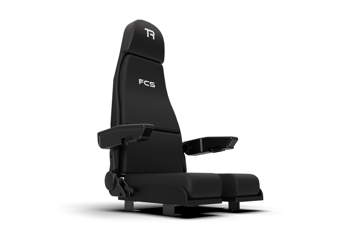 Trak Racer FCS Flight Simulator Seat front view for aviation cockpit setups