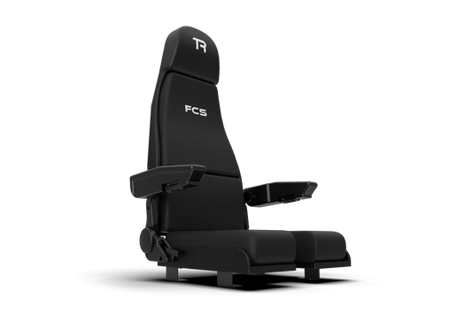 Trak Racer FCS Flight Simulator Seat front view for aviation cockpit setups