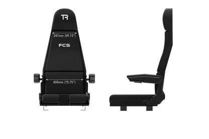 Trak Racer FCS Flight Simulator Seat rear view showing reinforced seat construction