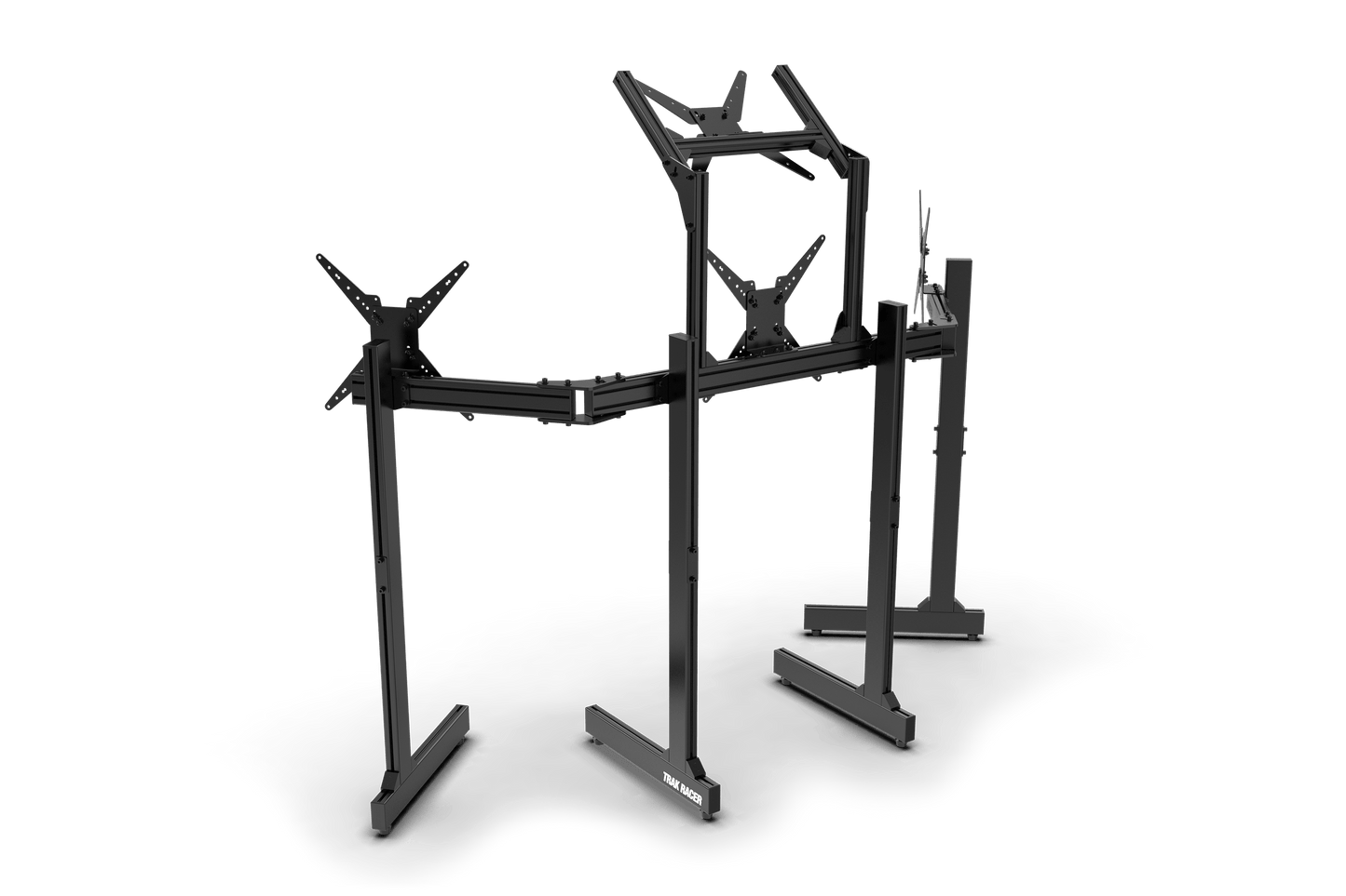 Black metal exercise frame on a transparent background