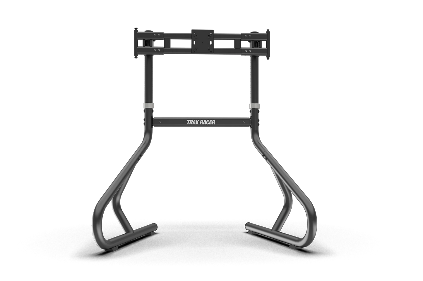 Black vehicle roof rack on a white background