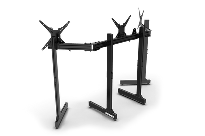 Black metal stand on a transparent background