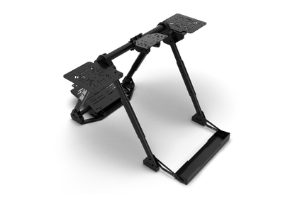 Black metal stand on a transparent background