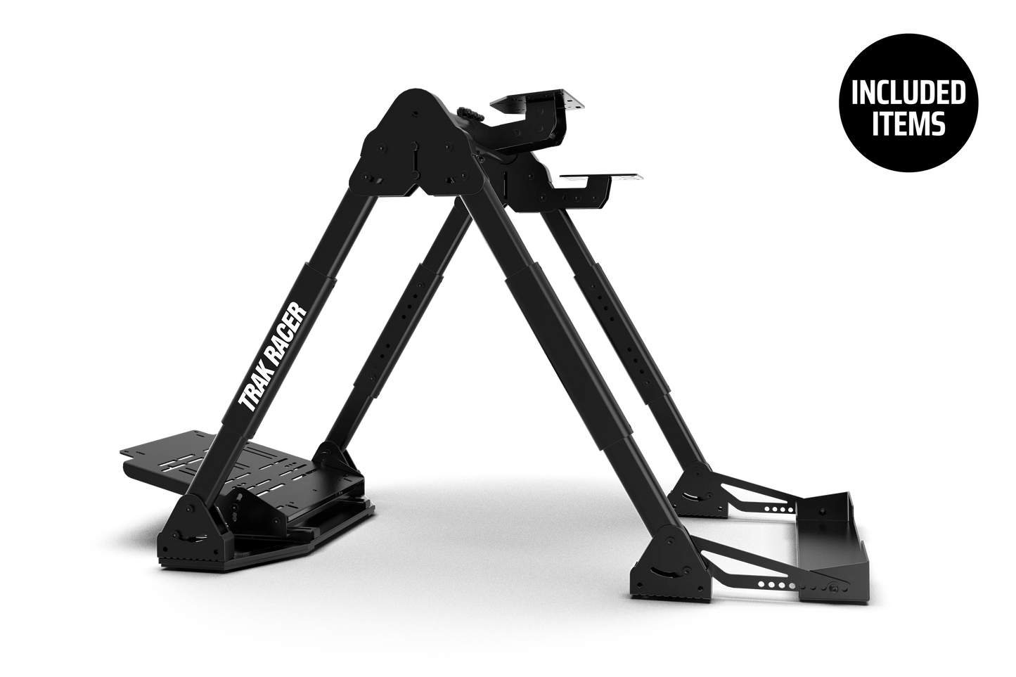 Black car jack stand with 'Triad Racer' branding on a white background