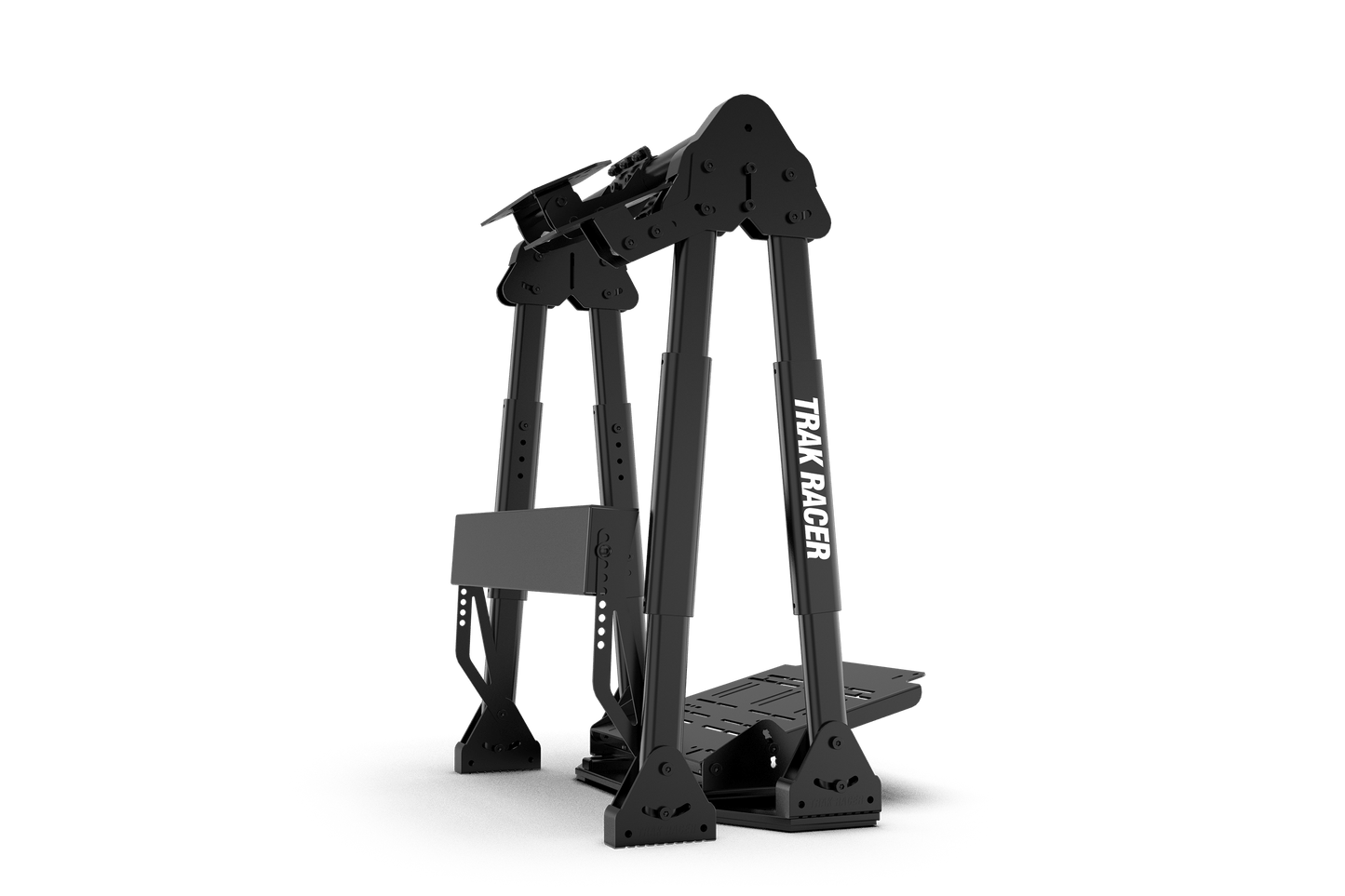 Black mechanical arm model on a transparent background