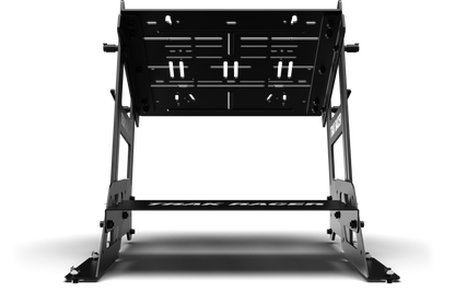 Black metal stand on a white background