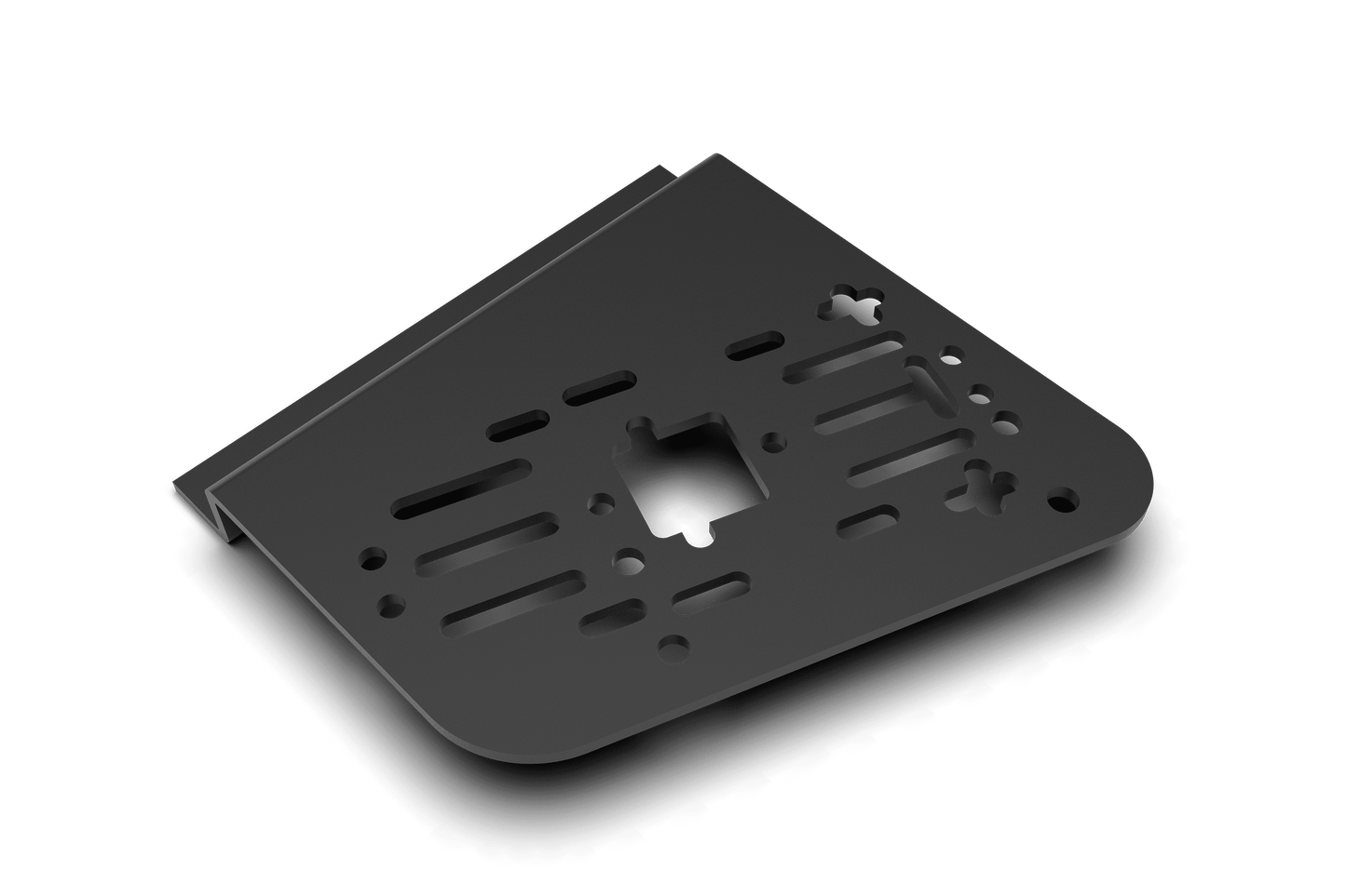 Black plastic component on a transparent background