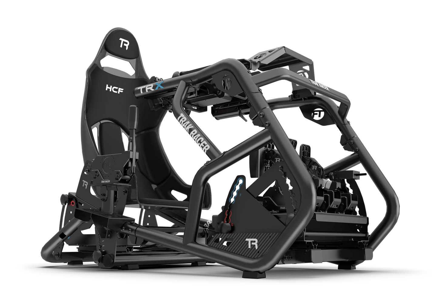 Trak Racer HCF hybrid seat configured for GT sim racing