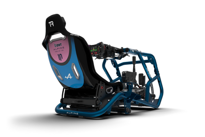 Trak Racer HSX racing seat featuring official BWT Alpine Formula One Team livery