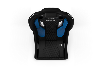 Trak Racer HSX sim racing seat configured for a GT-style driving position