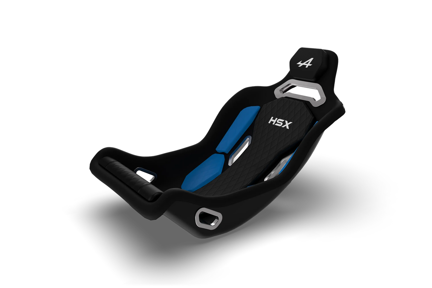 Trak Racer HSX Hybrid Formula Pro sim racing seat in BWT Alpine F1 Team livery