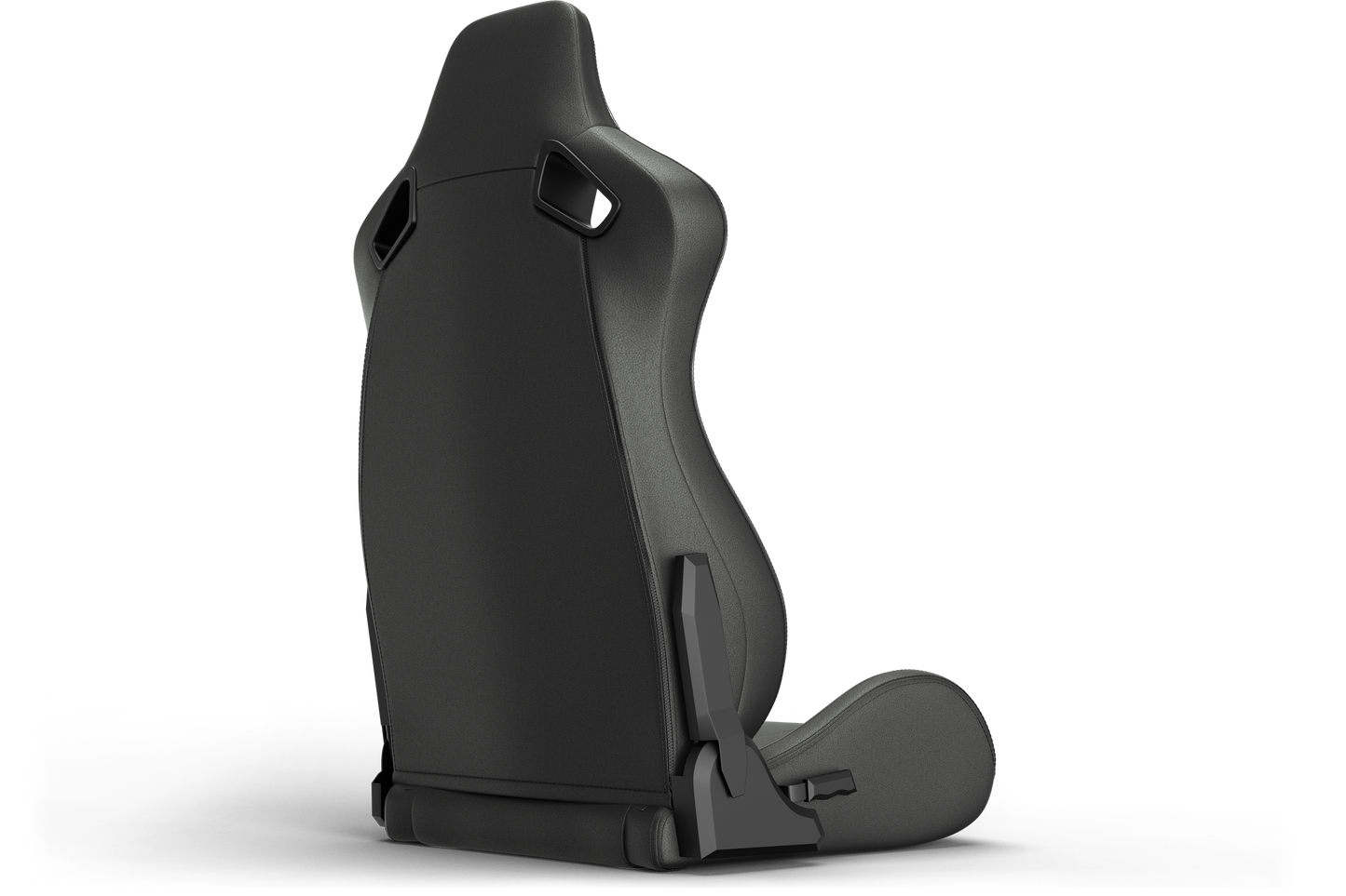 Black car seat on a white background