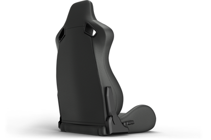 Black car seat on a white background