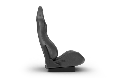 Black car seat base on a transparent background