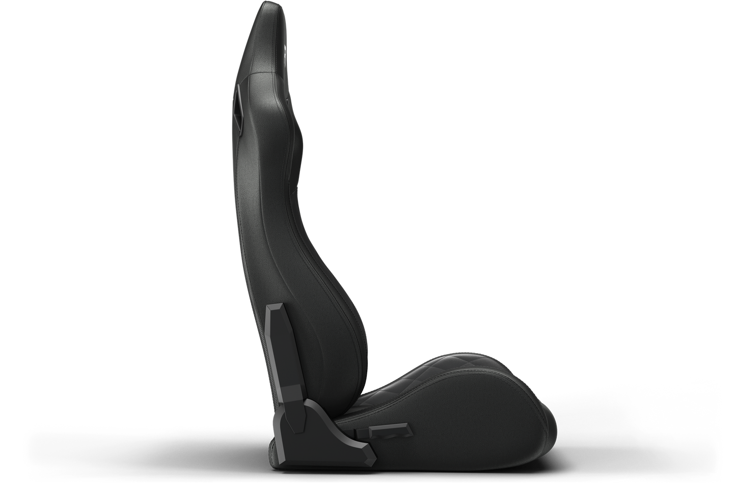Black car seat cover on a white background