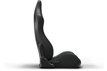 Black car seat cover on a white background