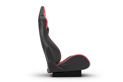 Black and red car seat on a transparent background