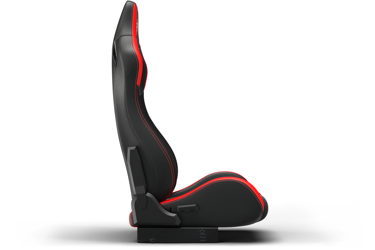 Black and red car seat on a white background
