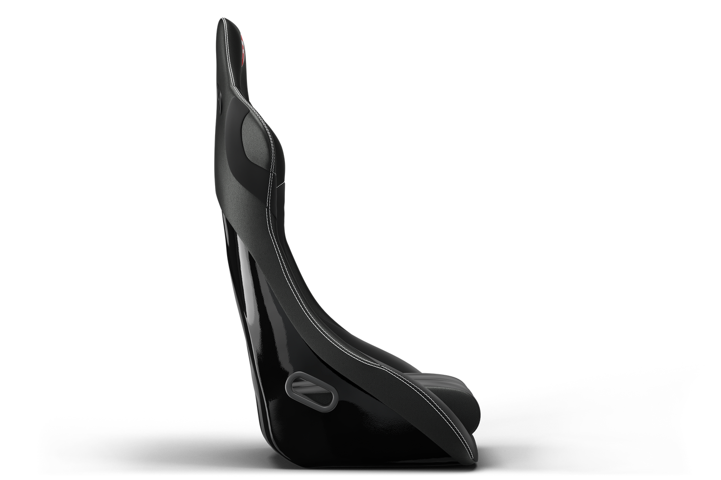 Black car seat on a white background