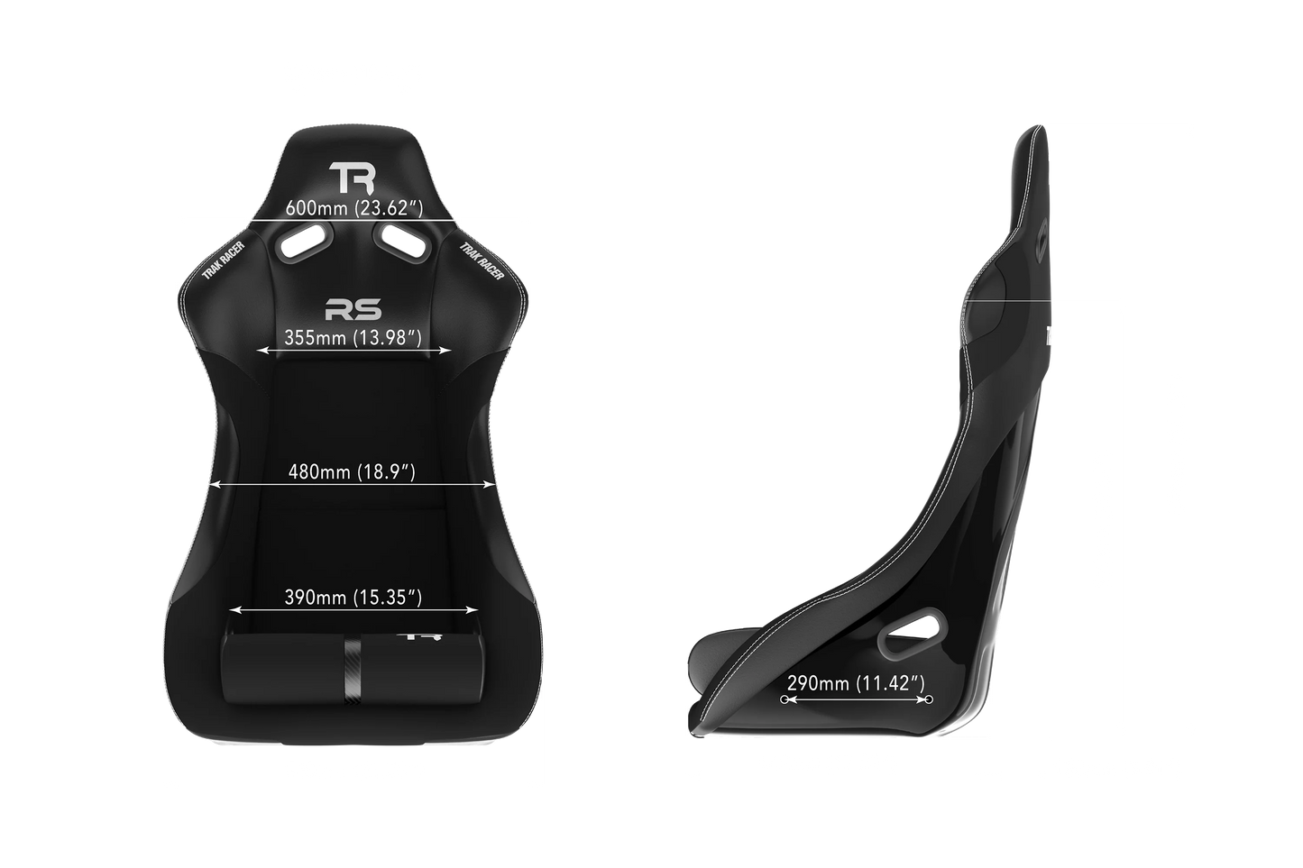 Trak Racer RS Rally Pro side-mount compatible fiberglass racing seat
