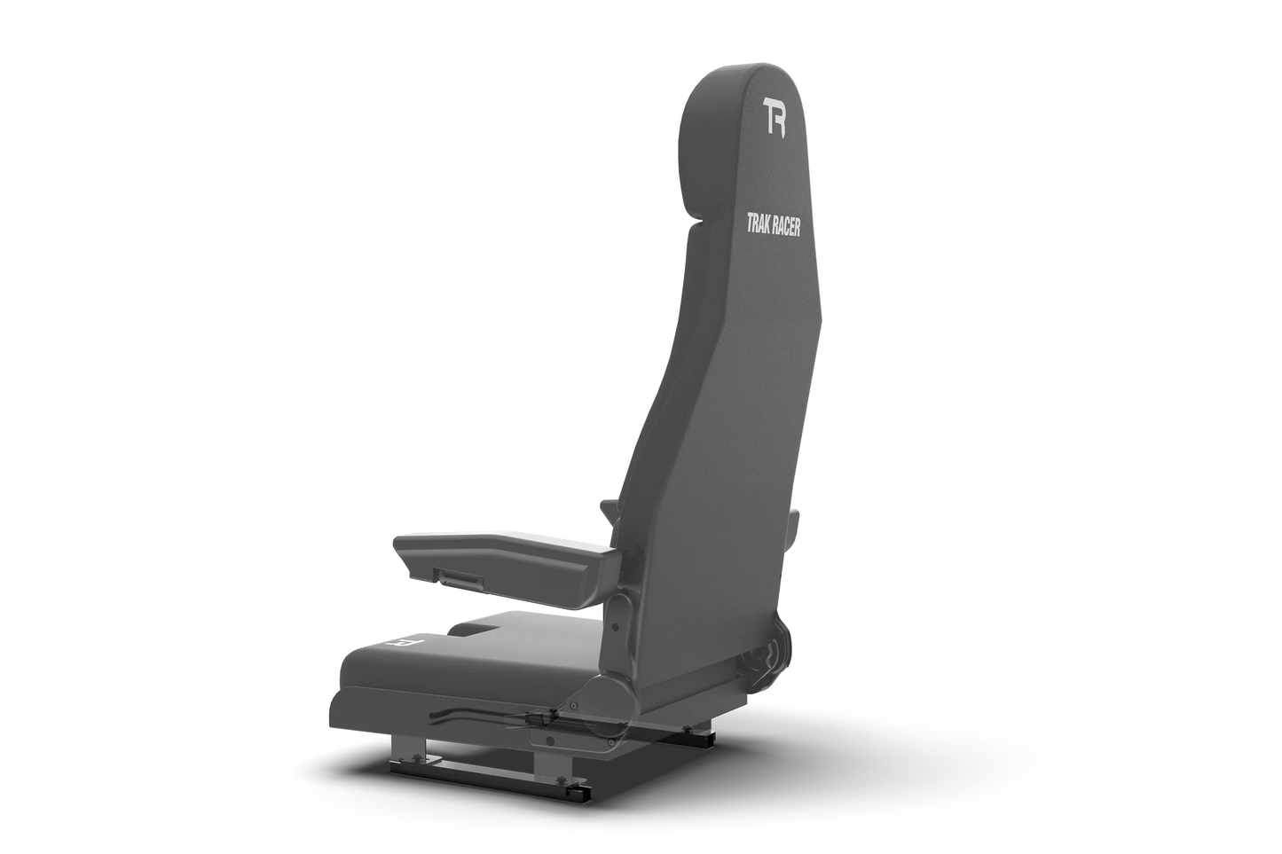 Trak Racer compact seat slider for center-stick flight simulator setups