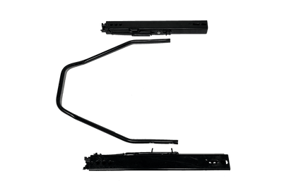Metal car wiper blades on a black background