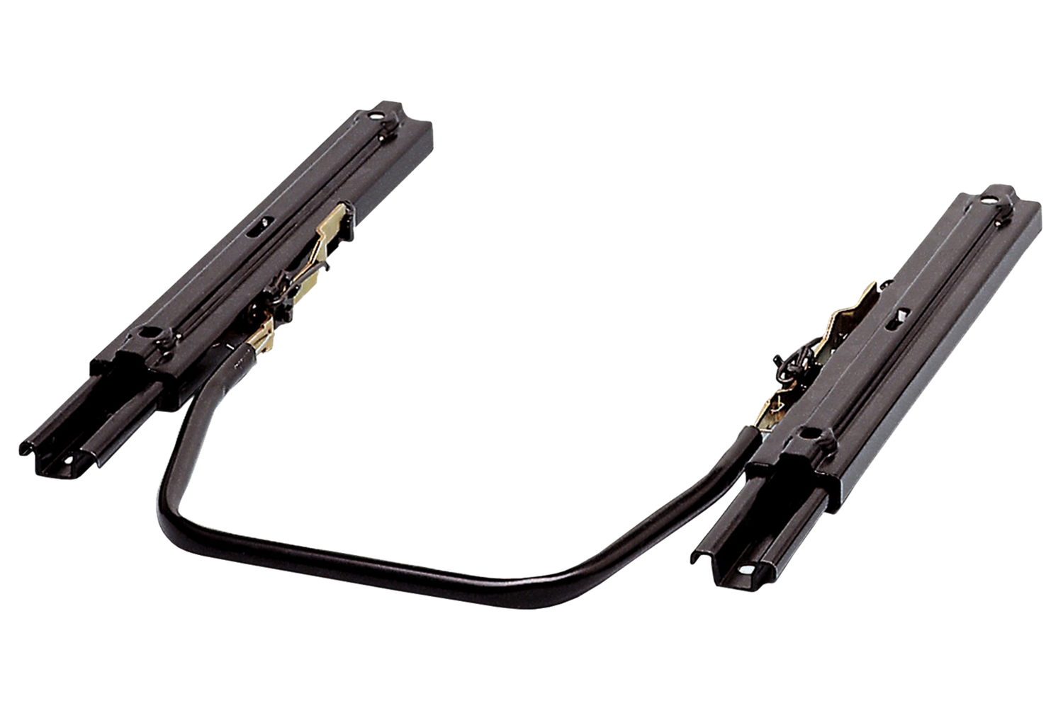 Black metal bracket on a white background