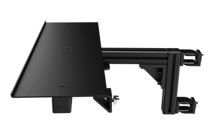 Black metal bracket on a white background