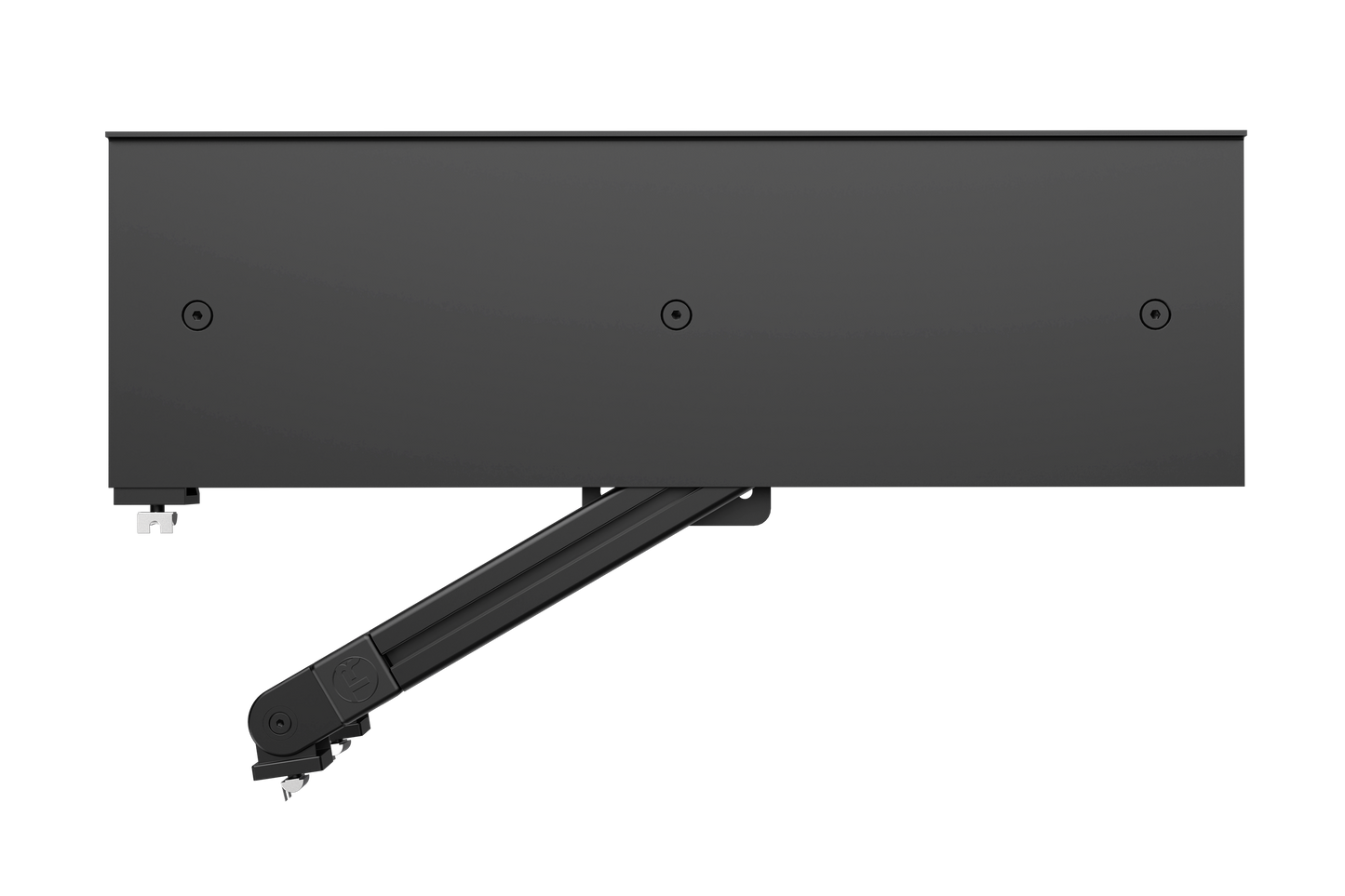 Black adjustable arm on a white background