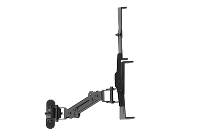 Black adjustable stand on a transparent background
